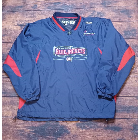 CCM Other - CCM Columbus Blue Jackets Long Sleeve Pullover Windbreaker Men's XL